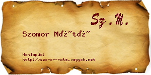 Szomor Máté névjegykártya